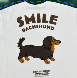 可爱腊肠狗印花T恤定制-夏日穿搭必备-这件定制T恤也太好看